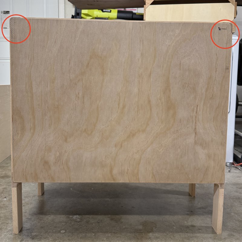 Anchoring location - on both sides of the piece