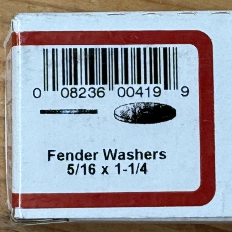 Fender washers (5/16 x 1-1/4)